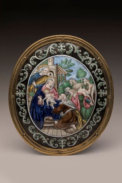 The Adoration of the Magi 
Domed plaque in...