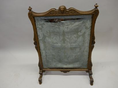 Louis XV style fireplace screen in molded...