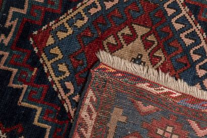 Caucasian rug (warp, weft and wool pile),...