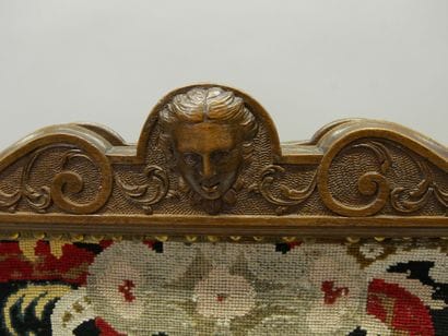 Louis XV style fireplace screen in molded...