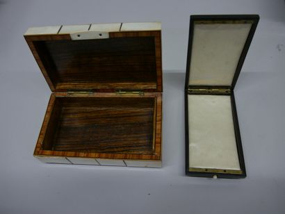 Set of 10 miscellaneous boxes (glove boxes,...