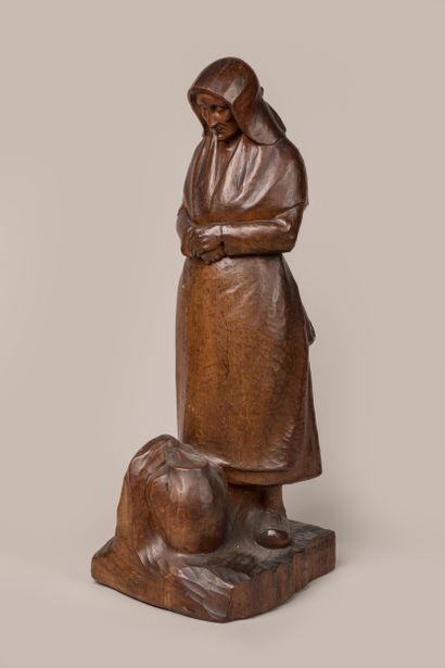 MABRU Raoul
Woman 
Sculpture in natural wood...