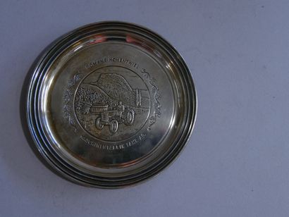 Bottle coaster in silver 925°/°° with a man...