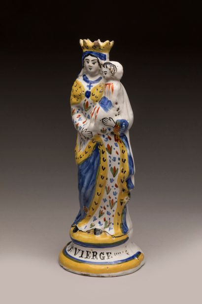 QUIMPER?

Virgin and Child 

Polychrome earthenware,...