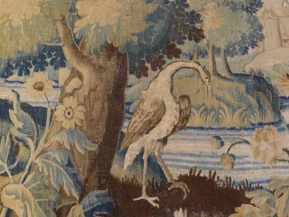 Aubusson Lake scenery with waders and castle....