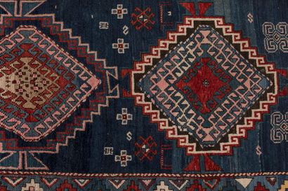 Caucasian rug (warp, weft and wool pile),...