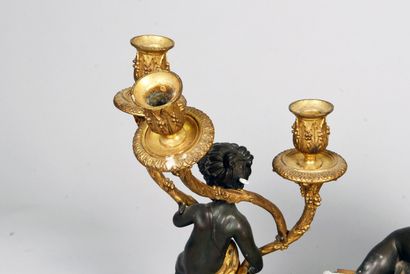 - Sea green marble, chased bronze, gilded...