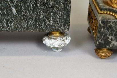 - Sea green marble, chased bronze, gilded...