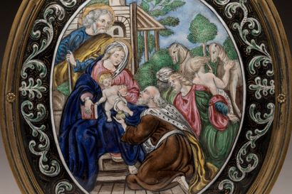 The Adoration of the Magi 
Domed plaque in...