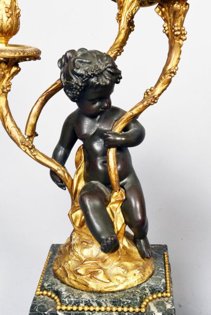 - Sea green marble, chased bronze, gilded...