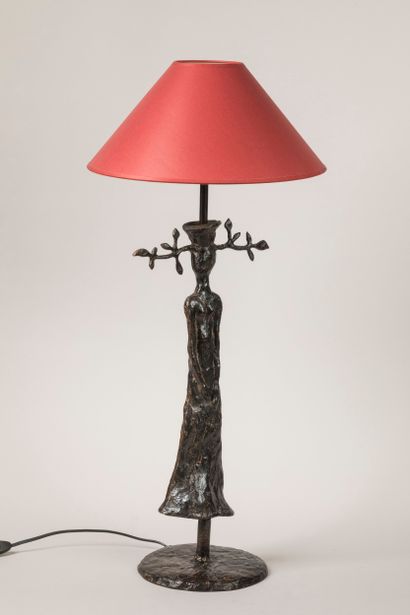 Le dauphin - Dark patina bronze-like metal...