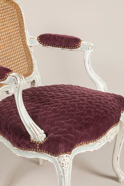 Louis XV style armchair with Queen's back...