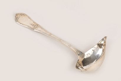Louis XVI style 950°/°° silver sauce spoon...