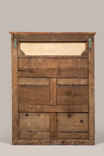 Gilded wood and green lacquered trumeau from...