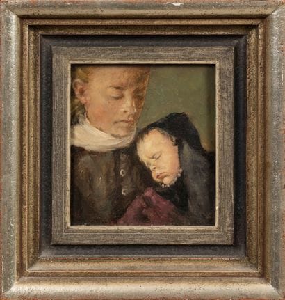 Willem LEIBL, attributed to 

Woman and child...