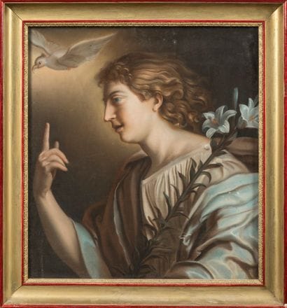 MODERN SCHOOL
The angel Gabriel,
Pastel on...