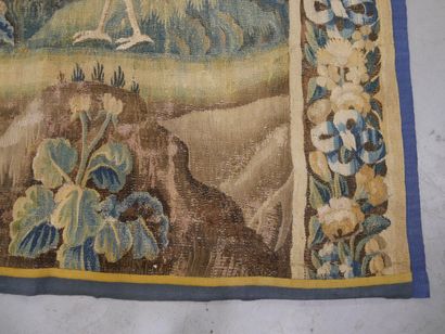 Aubusson Lake scenery with waders and castle....