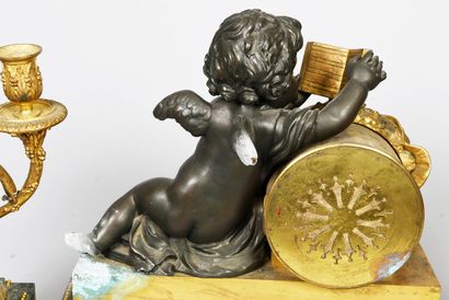 - Sea green marble, chased bronze, gilded...
