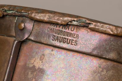 Copper grain measure with handles 
19th century...
