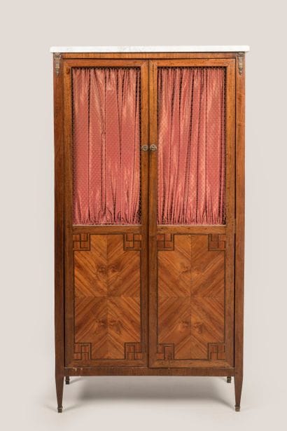 Quadrangular bookcase in rosewood veneer...