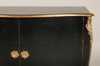 MISSONNIER - Low Louis XV-style curved sideboard...
