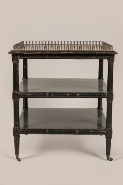 MISSONNIER - Blackened wood serving table...