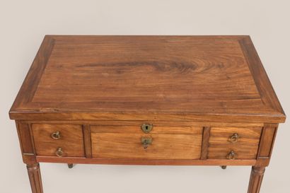 Louis XVI mahogany dressing table opening...