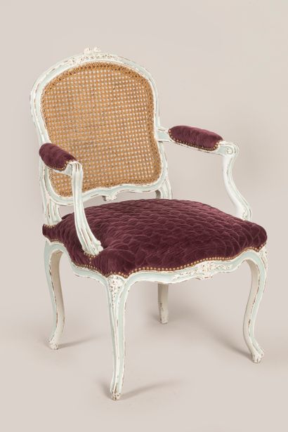 Louis XV style armchair with Queen's back...