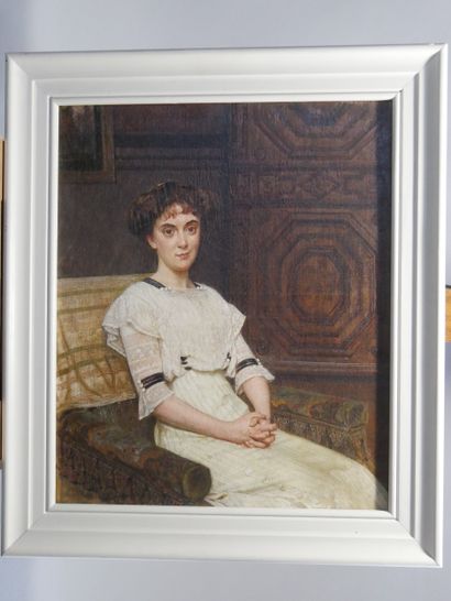 GLAIZE Léon (1842-1932) Portrait de femme...
