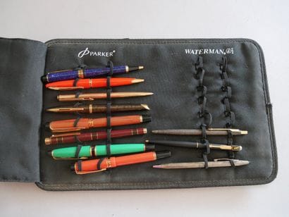 PARKER 
Set of nine pens including fountain...