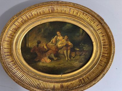 LANFANT DE METZ
Two oval canvases depicting...