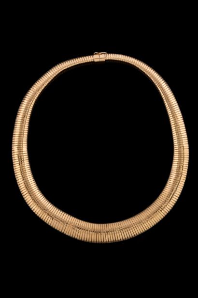 Tubogas necklace in yellow gold (750 thousandths)....