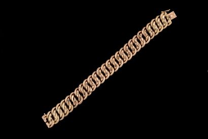 Bracelet maille américaine en or jaune (750...