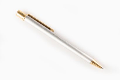 CARTIER. Ballpoint pen in brushed and gilded...