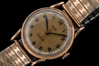 DOD. Montre d’homme le boîtier en or jaune...