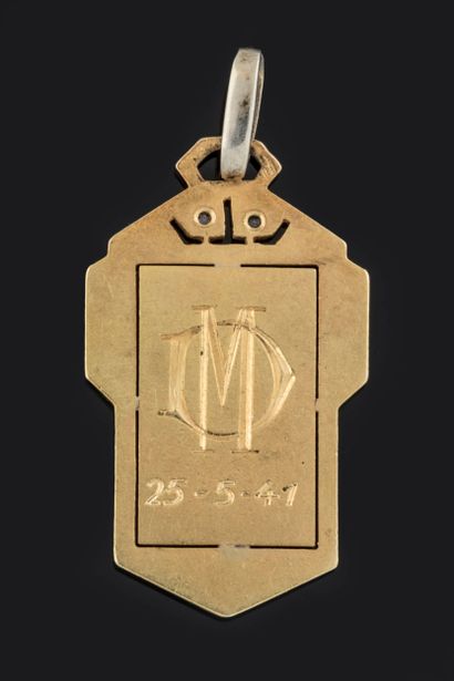 Médaille Sainte Thérèse en or jaune (750...