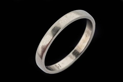 Wedding band in white gold (750 thousandths)....