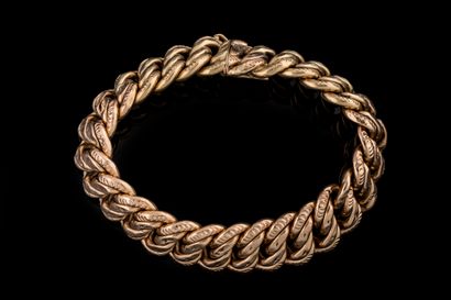Bracelet maille américaine en or jaune (750...