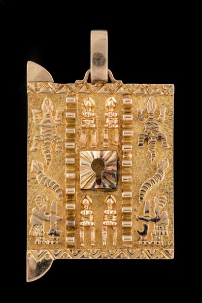 Pendentif rectangulaire représentant une...