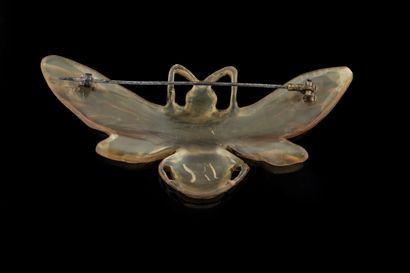 Broche en corne figurant un insecte « Abeille...