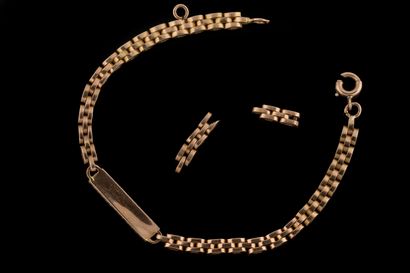 Worn Nicolas child identity bracelet in yellow...