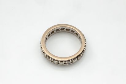 Wedding band in white gold (750 thousandths)...