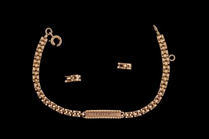 Worn Nicolas child identity bracelet in yellow...