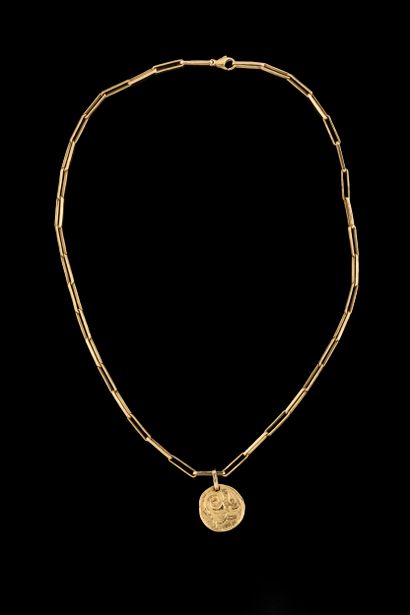 DANIEL DARNAS. Set in yellow gold (750 thousandths)....