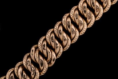 Bracelet maille américaine en or jaune (750...