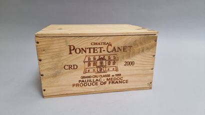 6 B CHATEAU PONTET-CANET (Caisse Bois d'origine)...