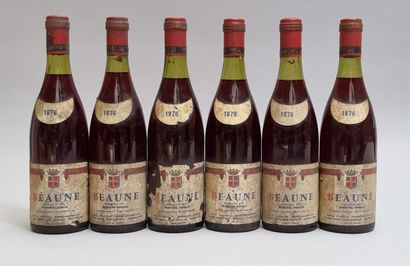 6 B BEAUNE MONTEE ROUGE (1° Cru) 1976 Emile...