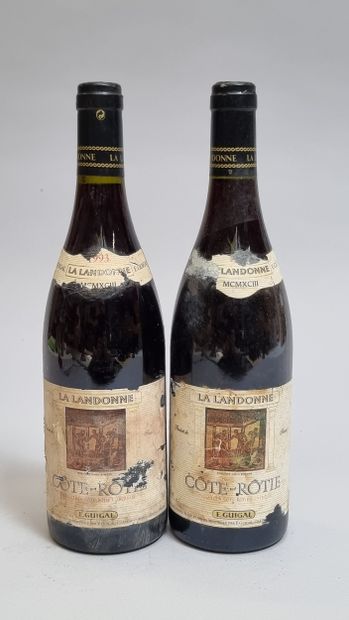 2 B COTE-ROTIE LA LANDONNE 1993 Guigal (e.t.h...