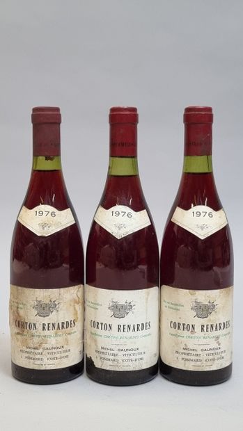 3 B CORTON-RENARDES (Grand Cru) 1976 Domaine...
