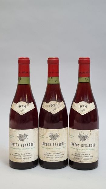 3 B CORTON-RENARDES (Grand Cru) 1974 Domaine...